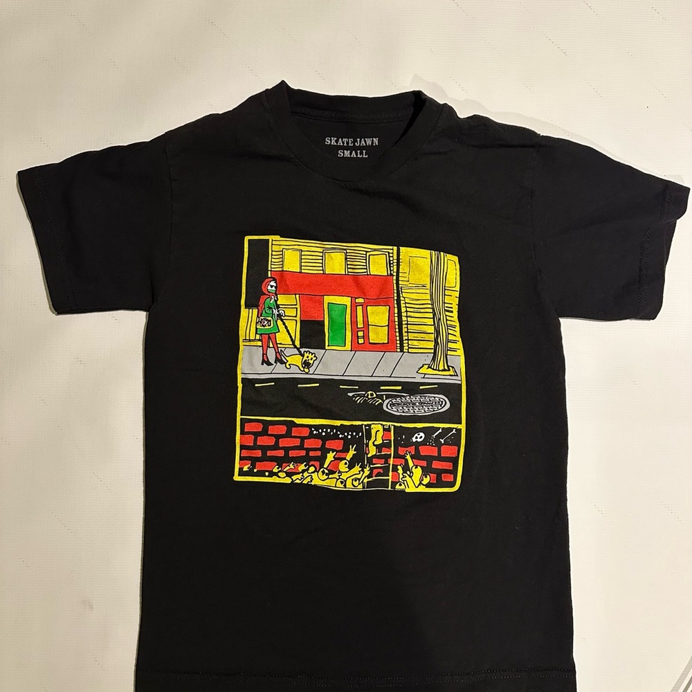 Black Kids T-Shirt with Urban Graphic